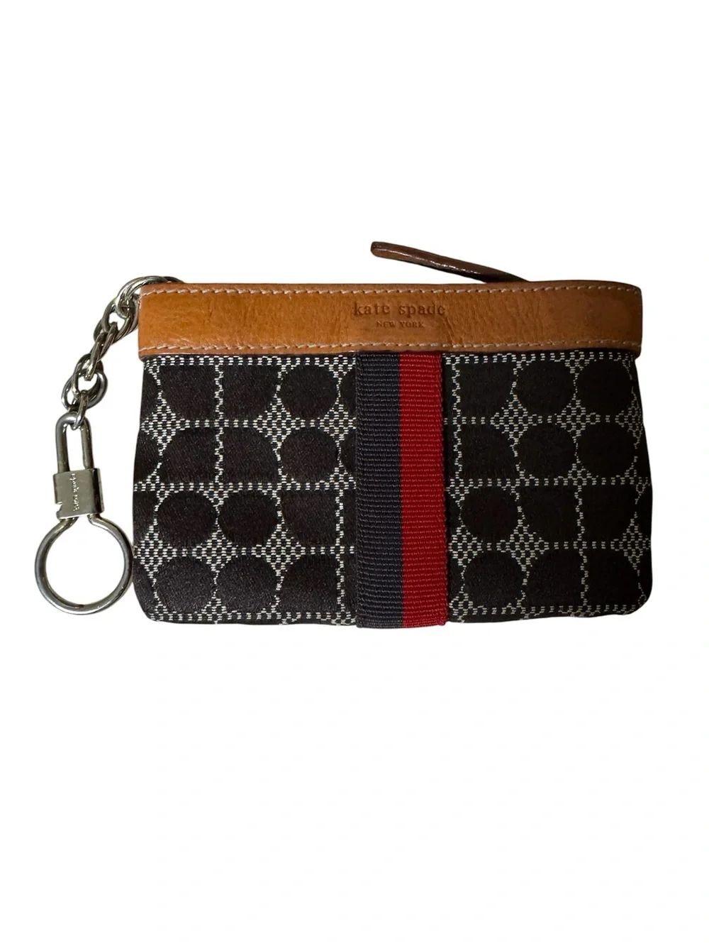 Kate spade cord/coin zip keychain wallet